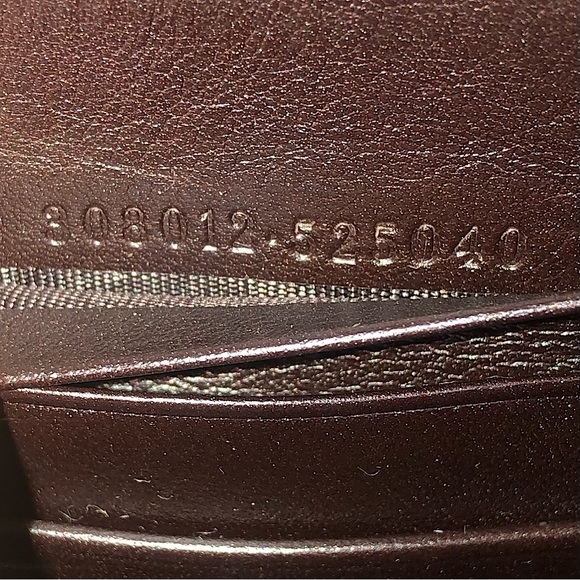 GUCCI GG Web Canvas Interlinked G’s Soho Brown Leather Trim Continental Wallet - Picture 13 of 17